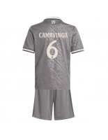 Real Madrid Eduardo Camavinga #6 Alternativní dres pro děti 2024-25 Krátký Rukáv (+ trenýrky)